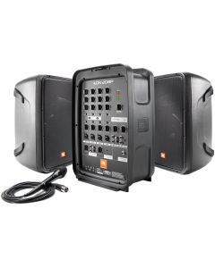 Portable 8" 2-Way PA with 8-Channel Powered Mixer and Bluetooth